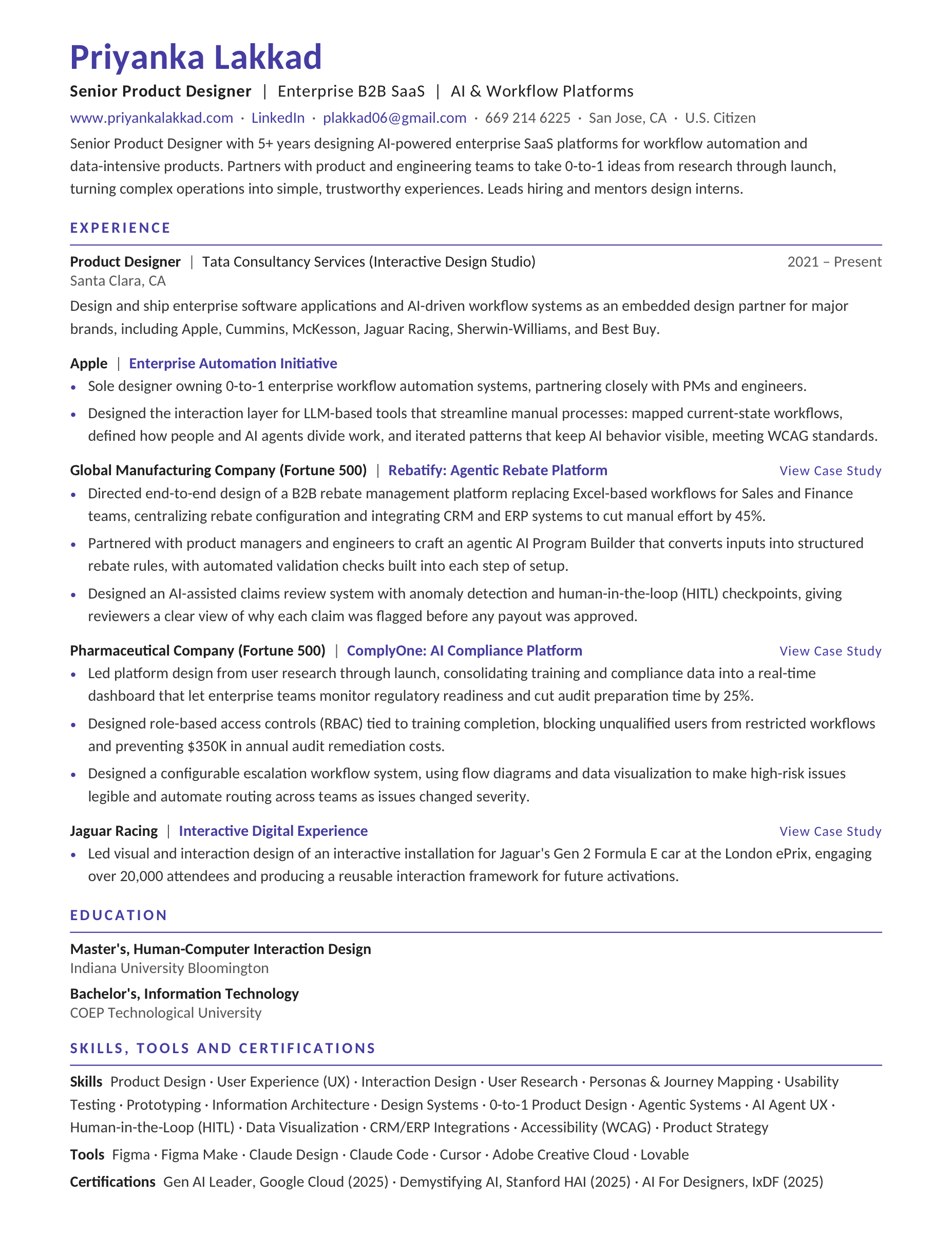Resume preview